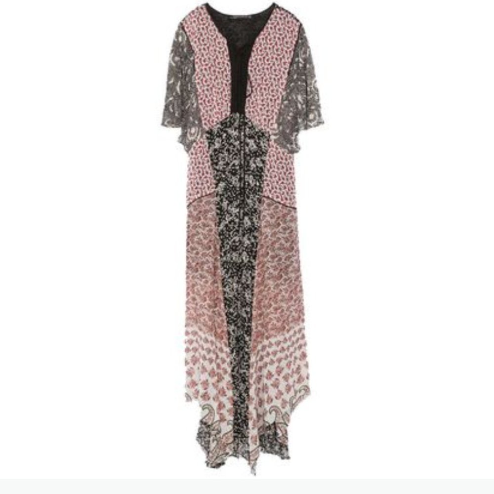 Zara Printed Chiffon Maxi Sz XS